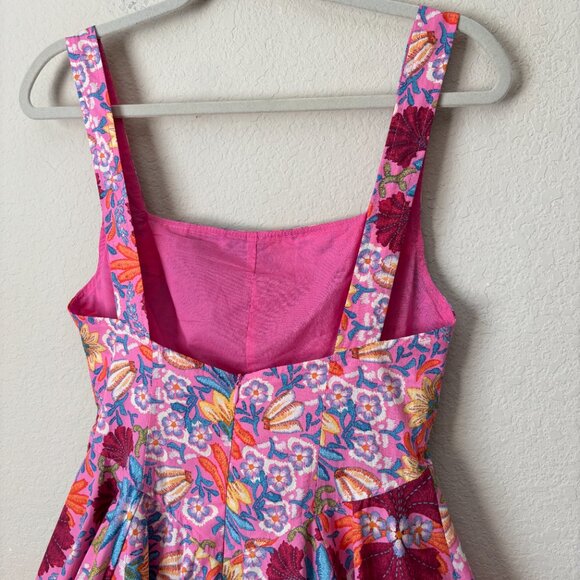 Olivaceous NEW Floral Pink Petal Bubble Hem Mini Dress - Picture 10 of 11